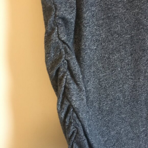 Bench Grey Heathered Ruched Side 100% Cotton Workout Tee - Picture 5 of 16